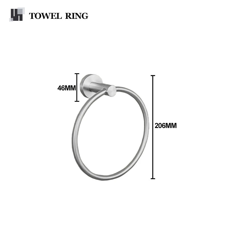 Bathroom Hardware 304 Stainless Steel Brushed Towel Rack Toilet Paper Holder Soap Holder Towel Bar Toilet Bathroom Accessories