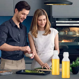 6/1PCS 300/500ml Kitchen Oil Bottle Plastic Seasoning Squeeze Bottle Dispenser for Salad BBQ Sauce Condiment Cooking Tool