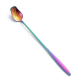 Long Handle Teaspoon Stainless Steel Rose Mixing Spoon Unusual Teaspoons for Dessert Honey Salad Tea Coffee Spoons New Year Gift