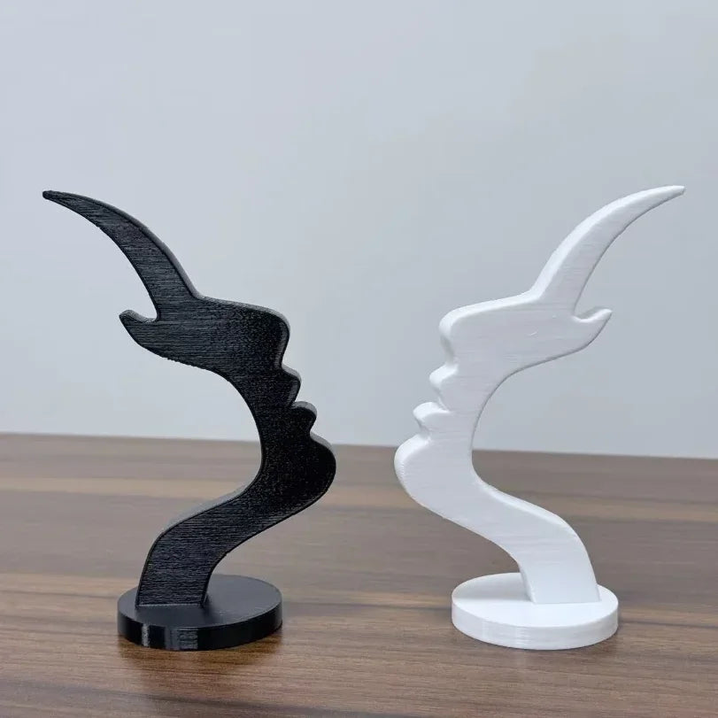 Minimalist Human Profile Eyeglass Holder 3D Printed Side Face Stand for Glasses Fun Practical Desk Line Art Decor Ornament