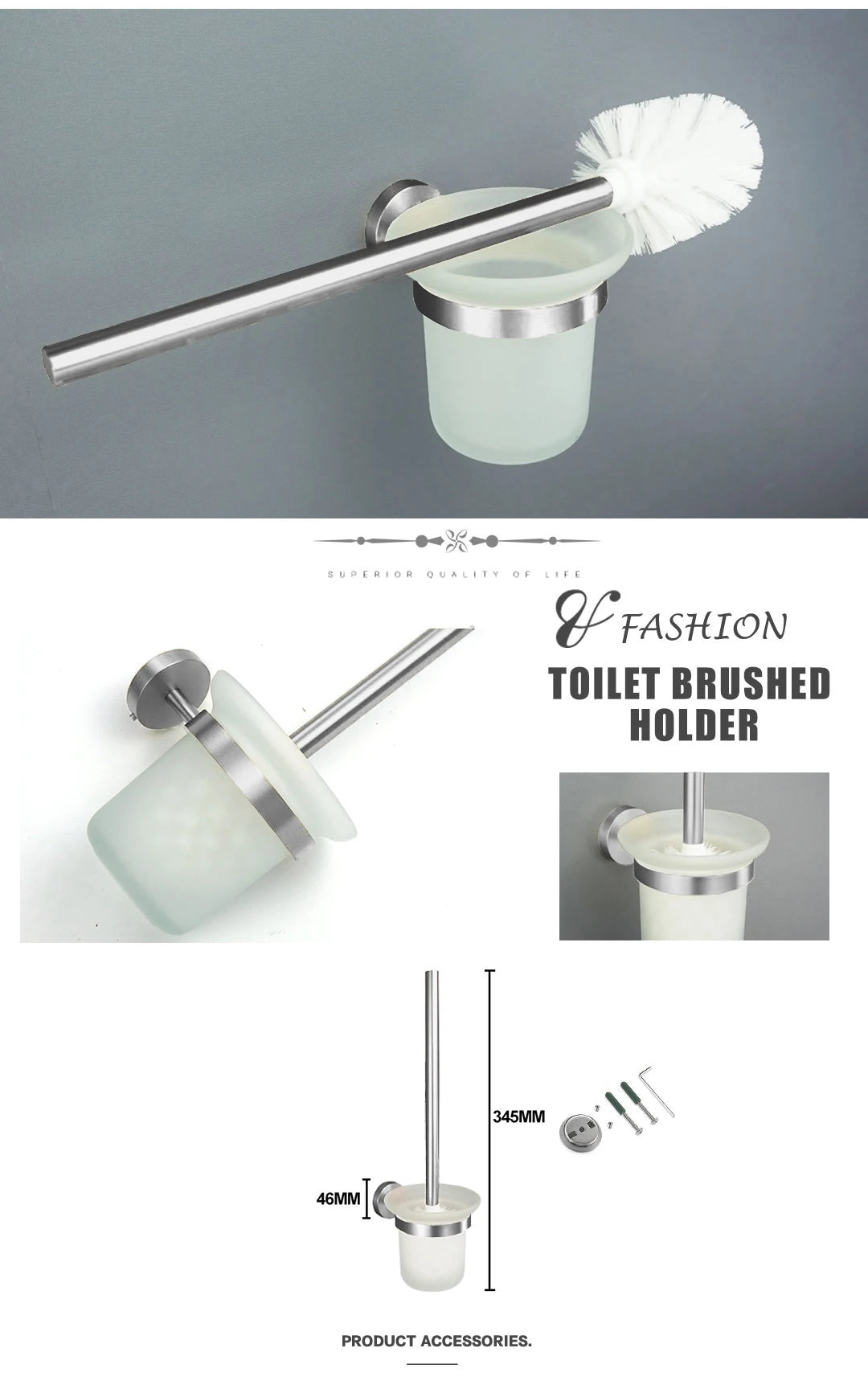 Bathroom Hardware 304 Stainless Steel Brushed Towel Rack Toilet Paper Holder Soap Holder Towel Bar Toilet Bathroom Accessories