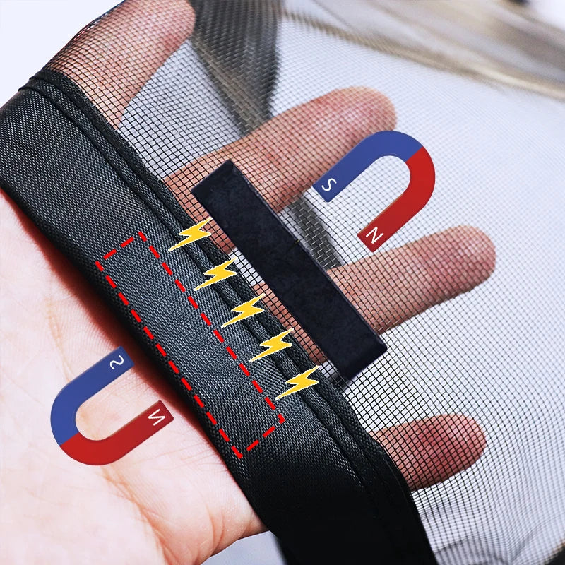 Magnetic Door Screen Insect Mosquito Net Curtain Black Fly Insect Auto Closing Invisible Mesh For Kitchen indoor living room