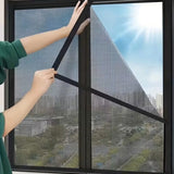 Mosquito-proof screen window, self-adhesive window mosquito net, summer insect-proof door, window mosquito net【BLACK】