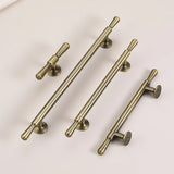 French-bronze solid handle vintage wardrobe/cabinet door handles small single-hole drawer pull medieval-style furniture hardware