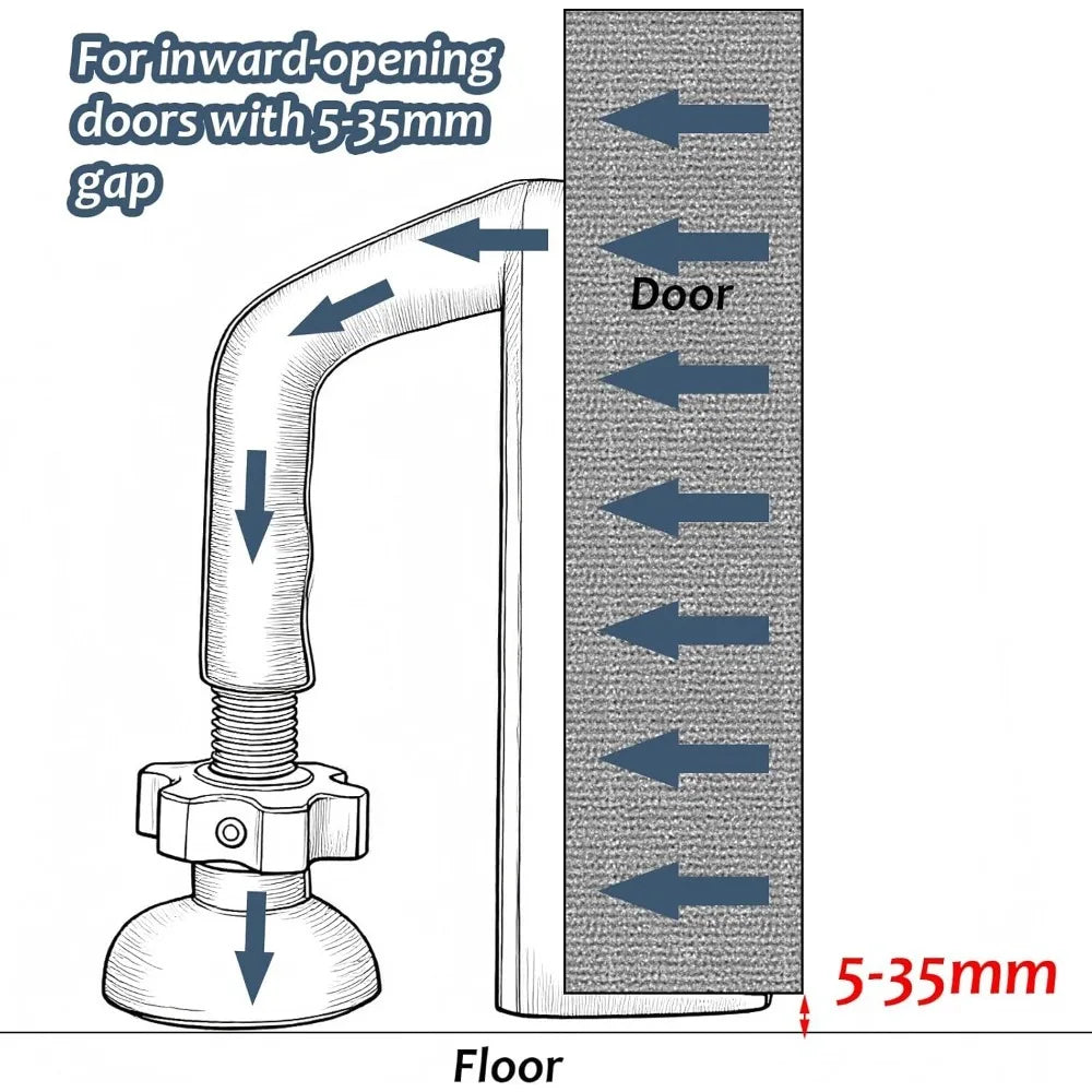 1PC Heavy Duty Metal Portable Door Stopper for Travel No Drill Security Device Anti Theft for Hotel Apartment Home Women Solo