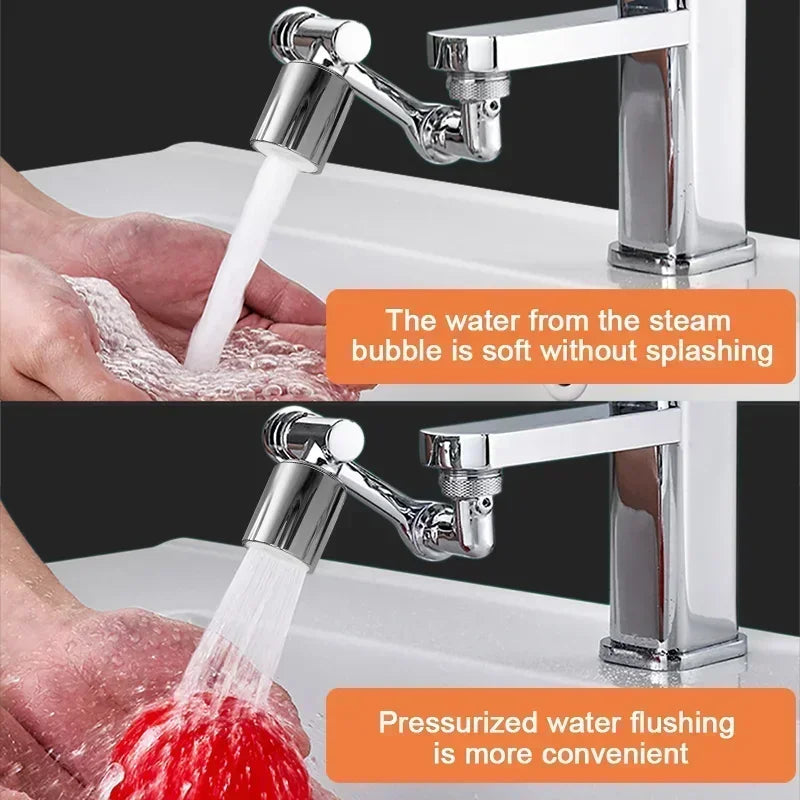 Rotatable Multifunctional Extension Faucet Aerator Kitchen Sink Faucet Extender Adapter Bathroom Tap Swivel Robotic Arm Sink Fit