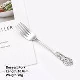 2/4/6/12Pcs Dessert Forks Gold Fruit Fork Stainless Steel Sliver Tableware Cake Snack Salad Fork Mirror Western Black Cutlery
