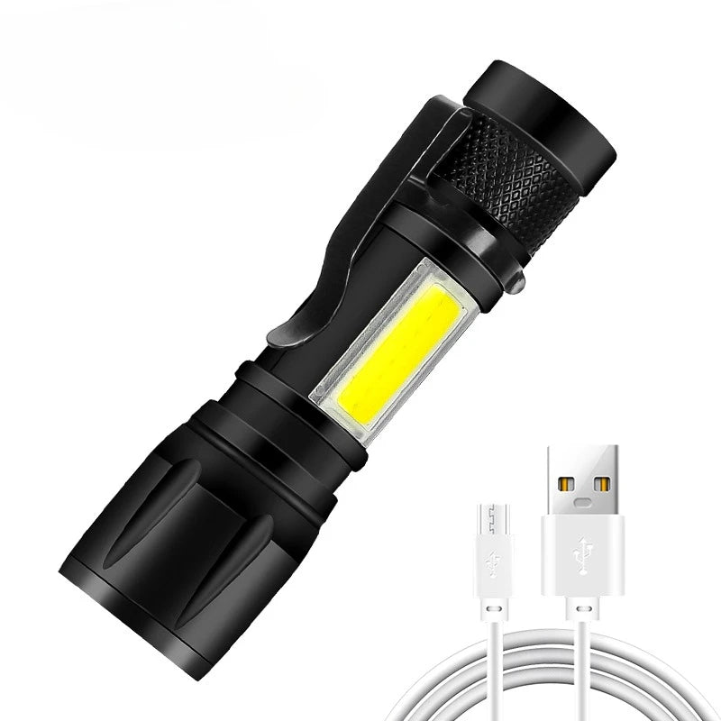 Zoomable High-Power LED Torch with LCD Display