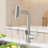 Intelligent Water Temperature Display Pull-out Sprayer Kitchen Faucet Hot and Cold Water Kitchen Sink Tap Single Hole Mixer
