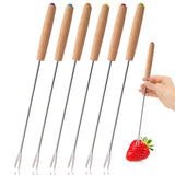 6-24Pcs Fondue Forks Stainless Steel Corrosion Resistant Long Forks for Cake Chocolate Fruits Cheese Fondue Forks Set
