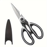 Multifunctional kitchen scissors Household kill fish cut vegetables roast broiler bone scissors Stainless steel scissors