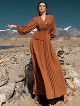 Pleated Dress for Women Abaya Eid Elegant Party Long Dresses Muslim Caftan Robe Jalabiya Ramadan Dubai Kaftan Vestidos Largos