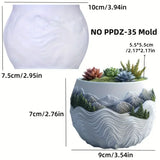 Mountain relief succulent plant flowerpot resin silicone mold mountain stream flowing water storage box candle cup gypsum molds