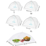 Picnic Food Covers for Outside Mesh 4 Packs Pop Up Fine Fly Net for Fruit - Collapsible Screen Umbrella Food Tent