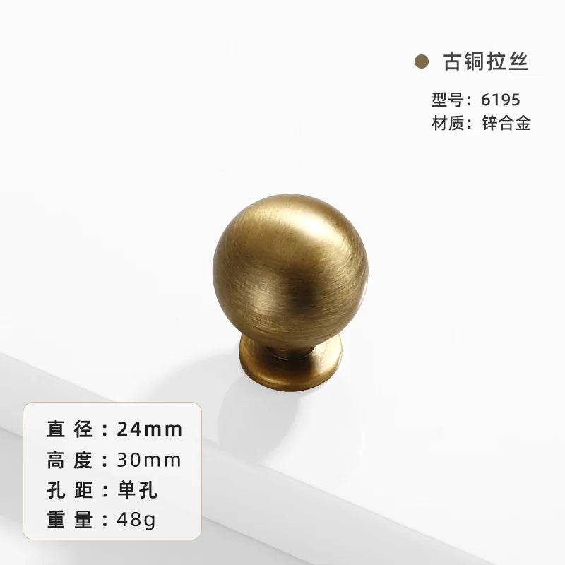 French-bronze solid handle vintage wardrobe/cabinet door handles small single-hole drawer pull medieval-style furniture hardware