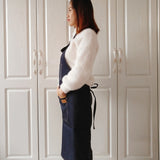 Denim Apron Salon Working Clothes Barber Cloth Kitchen Cooking Grill Restaurant Bar Shop Cafes Baking Beauty Nails Uniform
