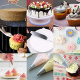 80PCS Cake Decorating Set-Non-Slip Turntable with 14 Piping Tips, Scrapers & Tools for Professional DIY Baking Tools Accessories