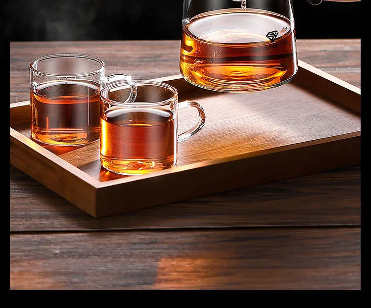 Heat Resistant Glass Teapot One-click Filtering Tea Pot Tea Water Separation Filter Tea Maker Coffee Pot Home Flower Teaware