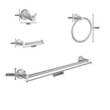 Bathroom Hardware 304 Stainless Steel Brushed Towel Rack Toilet Paper Holder Soap Holder Towel Bar Toilet Bathroom Accessories