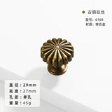 French-bronze solid handle vintage wardrobe/cabinet door handles small single-hole drawer pull medieval-style furniture hardware