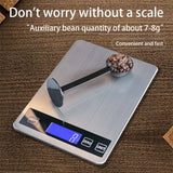 Black long handled coffee spoon, multifunctional plastic coffee measuring and tamping spoon, powder spoon, coffee kitchen tool,