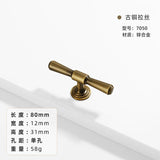 French-bronze solid handle vintage wardrobe/cabinet door handles small single-hole drawer pull medieval-style furniture hardware