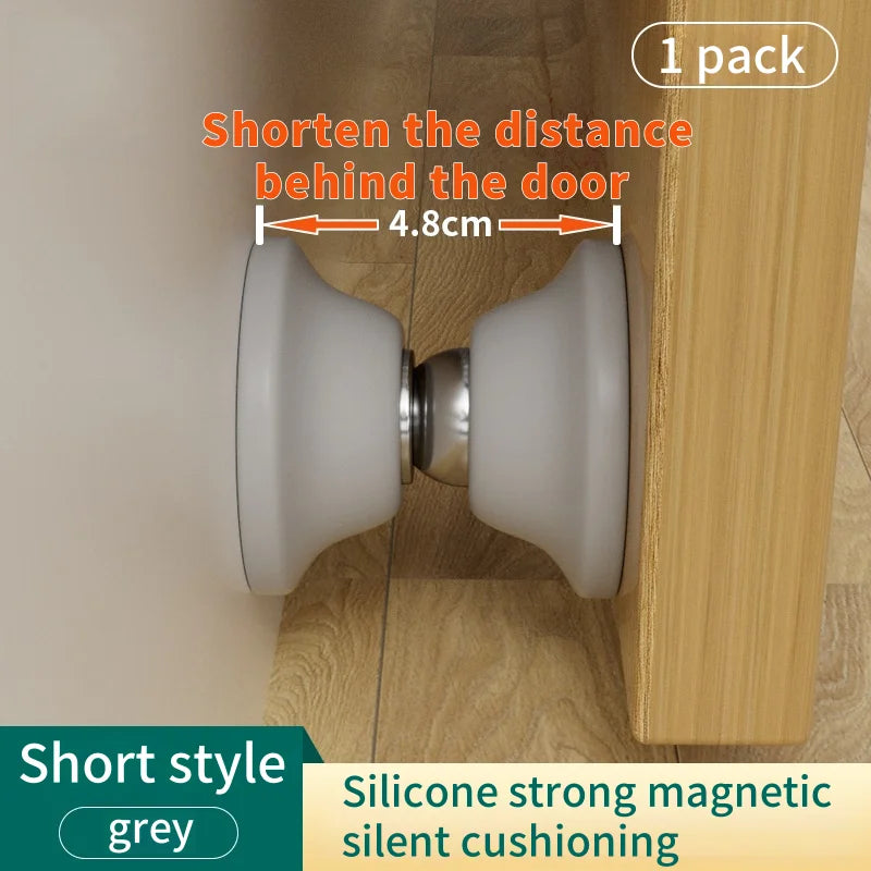 Silicone Anti-collision Magnetic Door Stopper Bedroom Door Study Door Buffer Door Suction No Punching Strong Bonding