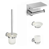 Bathroom Hardware 304 Stainless Steel Brushed Towel Rack Toilet Paper Holder Soap Holder Towel Bar Toilet Bathroom Accessories