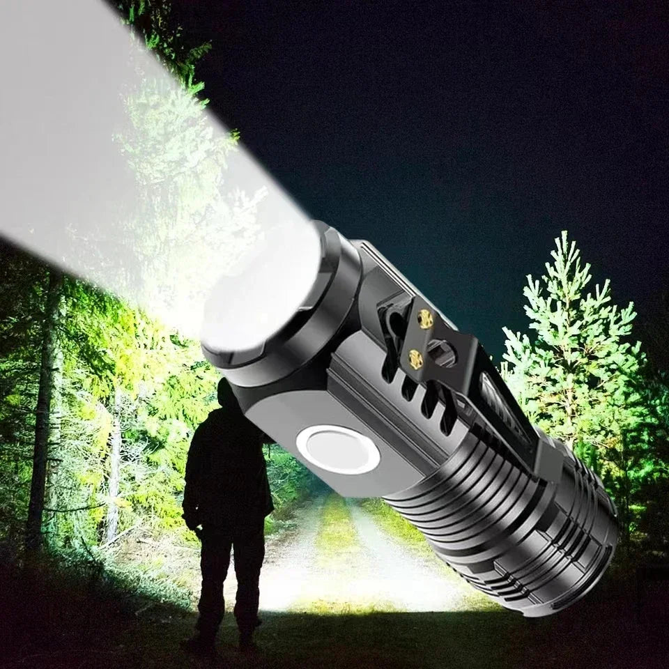 Tactical Long-Range LED Flashlight (Rechargeable)