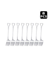 4/8/12pcs Stainless steel dessert fork fruit fork set, shovel-shaped small fork, suitable for afternoon tea, weddings, parties