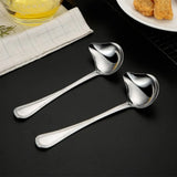 1/2pcs Silver Saucier Sauce Soup Scoop 7.87*2.91 Inch Stainless Steel Household Spoon Set Creative Duckbill Scoop Kitchen