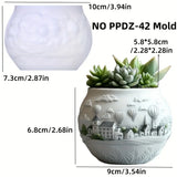 Mountain relief succulent plant flowerpot resin silicone mold mountain stream flowing water storage box candle cup gypsum molds