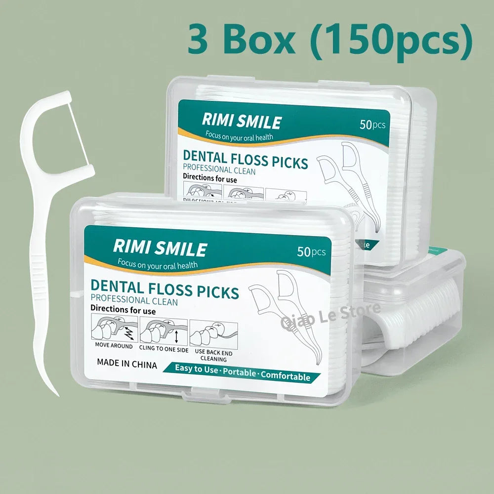 Portable Dental Floss Picks (Travel Box)