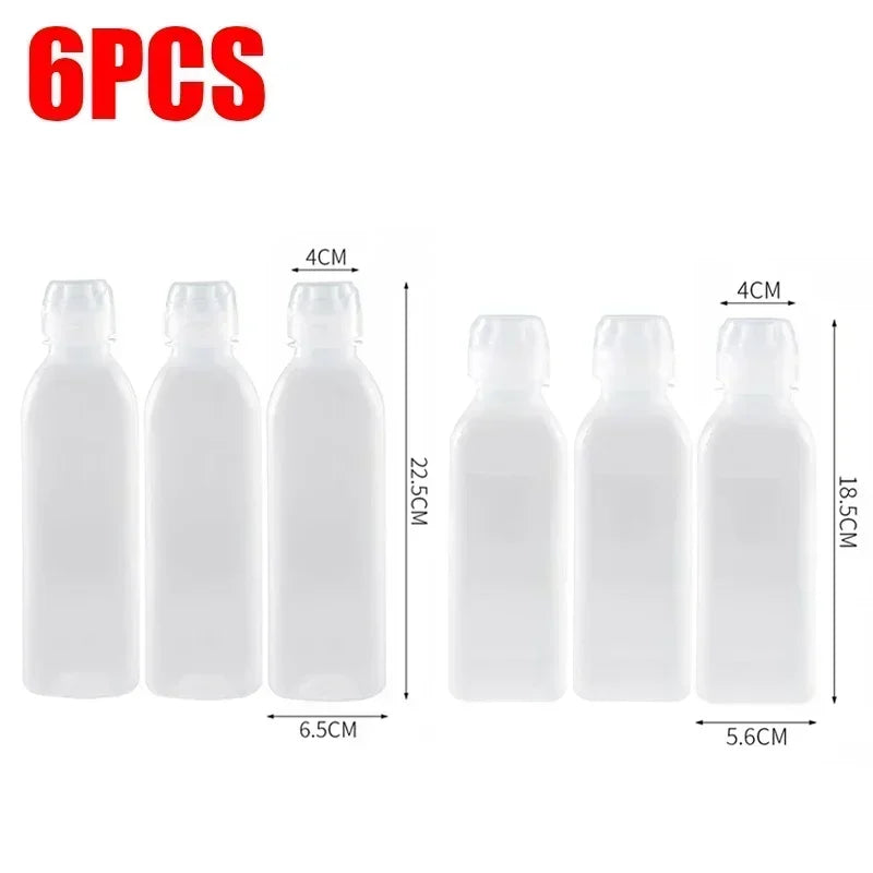 6/1PCS 300/500ml Kitchen Oil Bottle Plastic Seasoning Squeeze Bottle Dispenser for Salad BBQ Sauce Condiment Cooking Tool