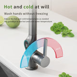 Intelligent Water Temperature Display Pull-out Sprayer Kitchen Faucet Hot and Cold Water Kitchen Sink Tap Single Hole Mixer