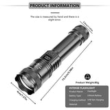Zoomable High-Power LED Torch with LCD Display