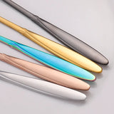 Long Handle Teaspoon Stainless Steel Rose Mixing Spoon Unusual Teaspoons for Dessert Honey Salad Tea Coffee Spoons New Year Gift