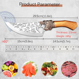 Meat Cutting Knives Boning Knife Wooden Handle Hnadmade Forge Knives Slicing Knife Multifunctional Kitchen Knives with Cover