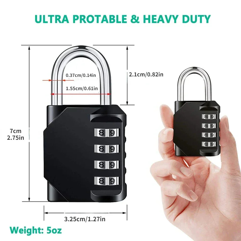 Heavy-Duty 4-Digit Waterproof Padlock