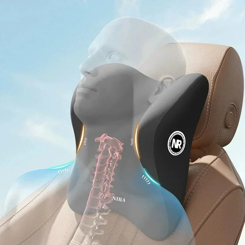 Ergonomic Memory Foam Car Lumbar & Neck Pillow