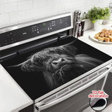 Oversized Stove Cover Heat Resistant Anti Slip Kitchen Countertop Protector Highland Cow Design Scratch Resistant Baking Mat