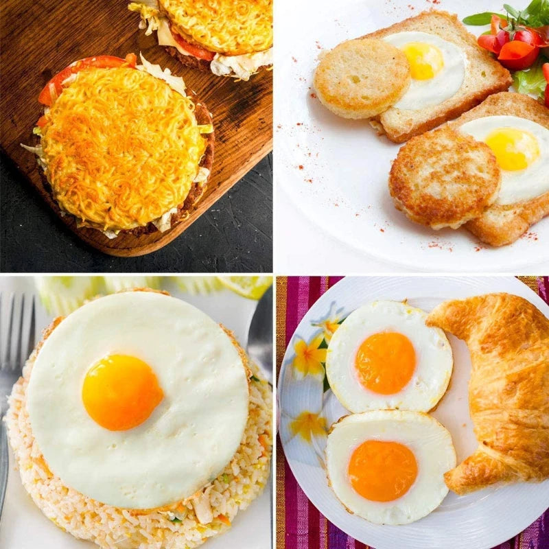 2pcs Stainless Steel Egg Ring Non-Stick Egg Ring, McMuffin, Sandwiches, Frying Or Shaping Eggs, Household Breakfast Cooking