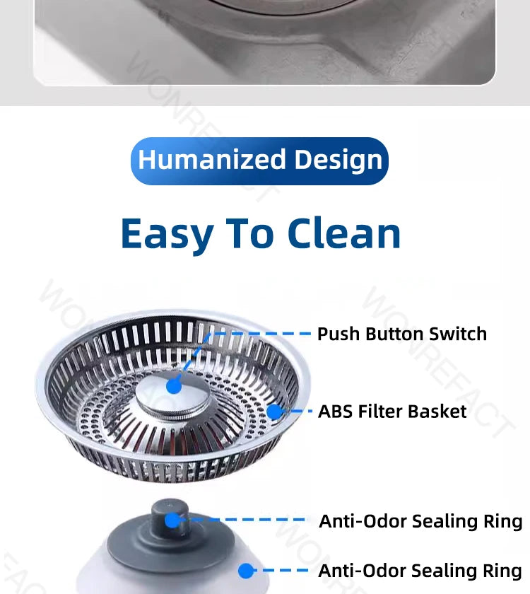 Kitchen Sink Drainage Filter Detachable Sink Food Catcher Sink Strainer Stopper Combo Pop-up Sink Filter Embedded Filter Basket