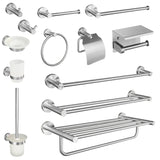 Bathroom Hardware 304 Stainless Steel Brushed Towel Rack Toilet Paper Holder Soap Holder Towel Bar Toilet Bathroom Accessories