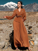 Pleated Dress for Women Abaya Eid Elegant Party Long Dresses Muslim Caftan Robe Jalabiya Ramadan Dubai Kaftan Vestidos Largos