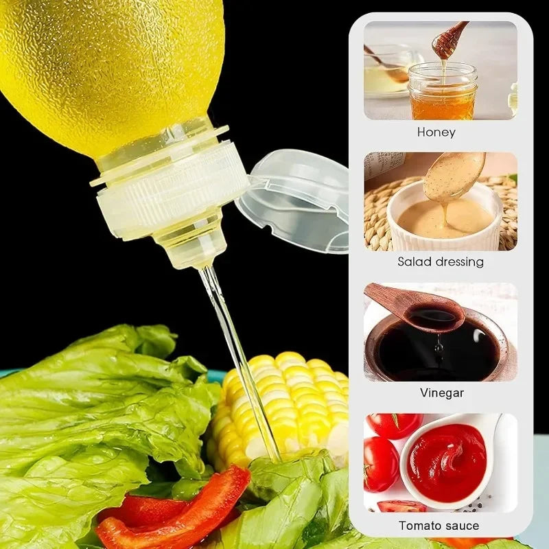6/1PCS 300/500ml Kitchen Oil Bottle Plastic Seasoning Squeeze Bottle Dispenser for Salad BBQ Sauce Condiment Cooking Tool