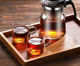 Heat Resistant Glass Teapot One-click Filtering Tea Pot Tea Water Separation Filter Tea Maker Coffee Pot Home Flower Teaware
