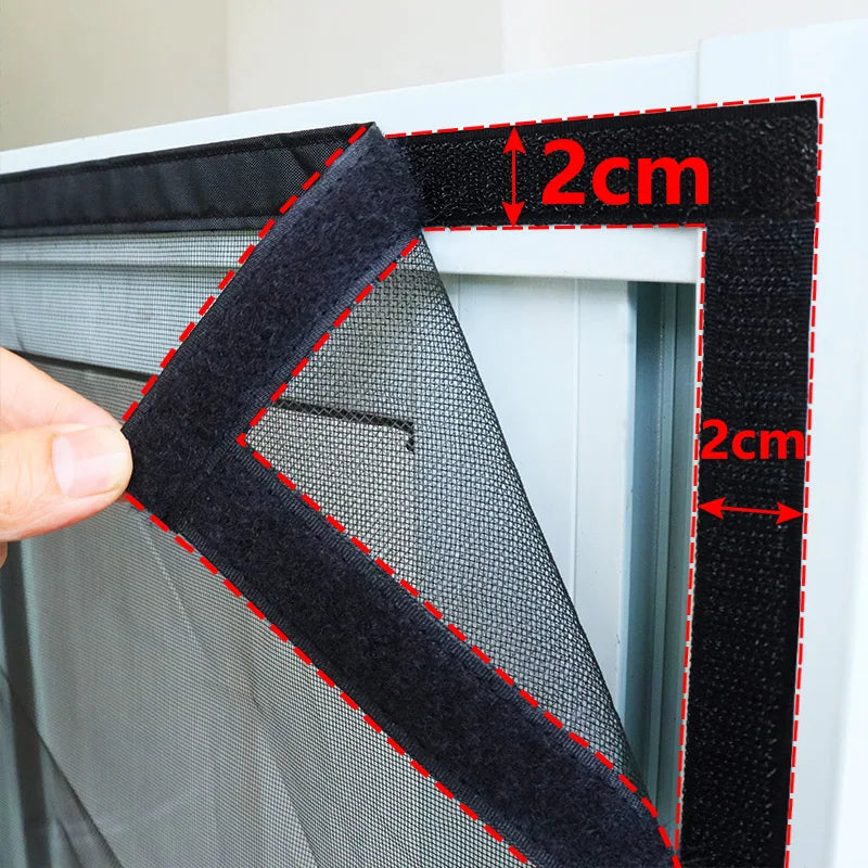 Magnetic Door Screen Insect Mosquito Net Curtain Black Fly Insect Auto Closing Invisible Mesh For Kitchen indoor living room