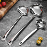 Stainless Steel Duckbill Spoon, Long-handled Sauce Spoon, Thickened Side Mouth, Slanted Mouth, and Crooked Mouth Spoon