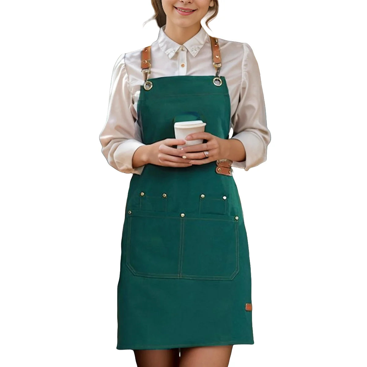 Chef's apron for hotel cooking restaurant waiter; ladies' restaurant coffee shop baking shop manicure shop work apron uniform fo